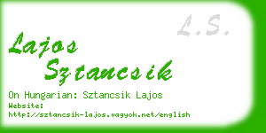 lajos sztancsik business card